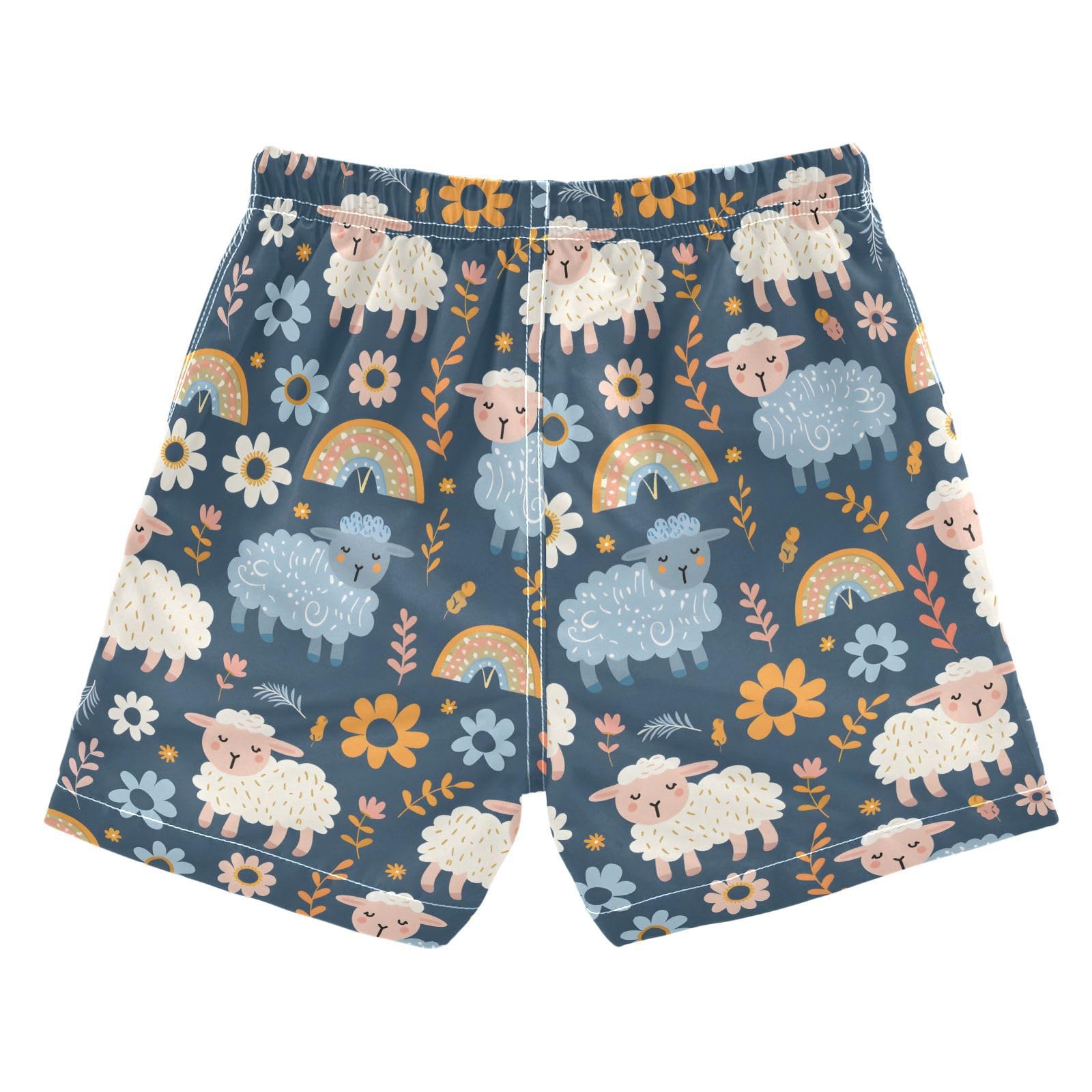 ALAZA Colored Animal Bear Leaf Boys Quick Dry Beach Board Shorts Kids Swim Trunks Bathing Suit Swimsuit 2T Multicolor