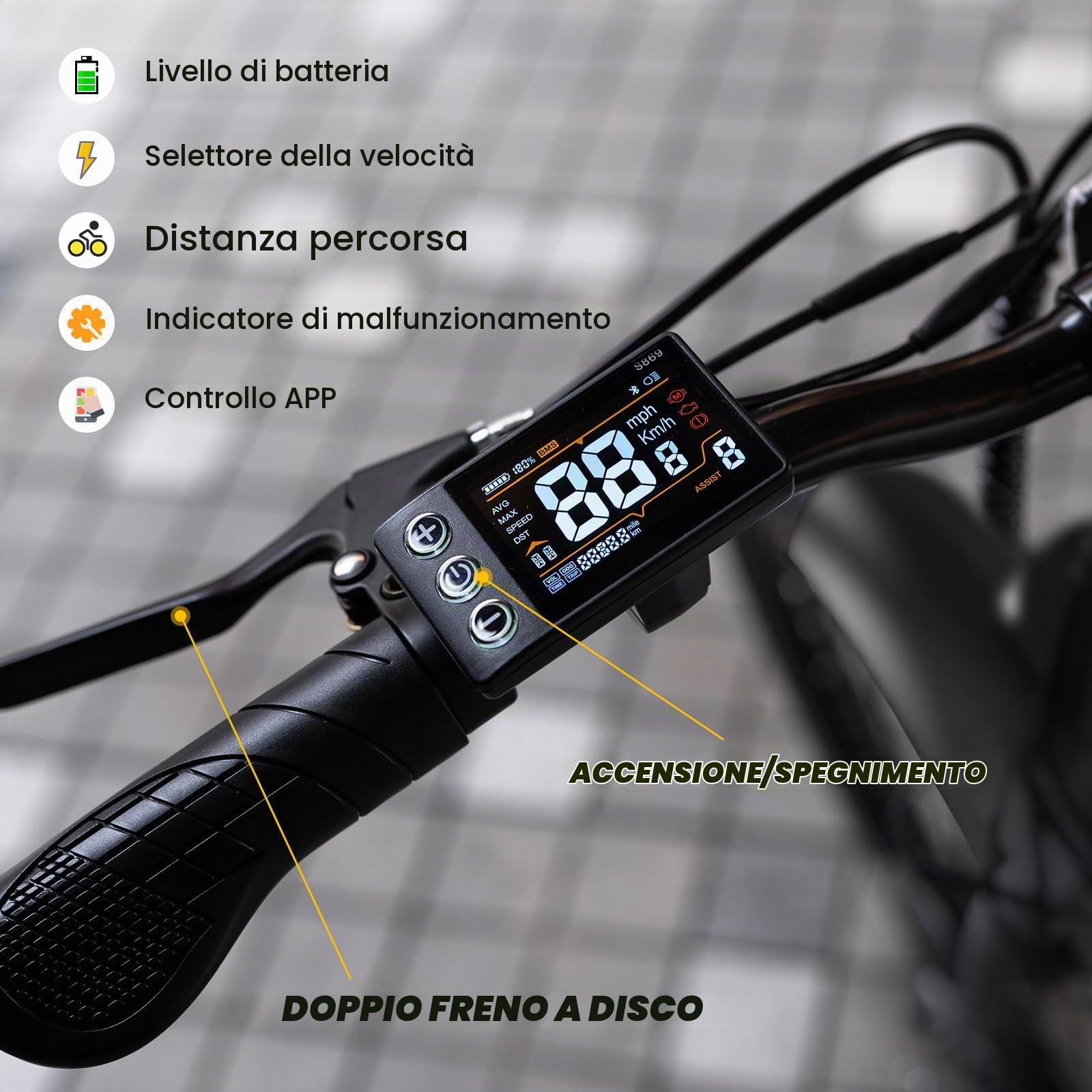 EVERCROSS EK8 Bici Elettrica con Pedalata Assistita per Adulti, 26 Pollici