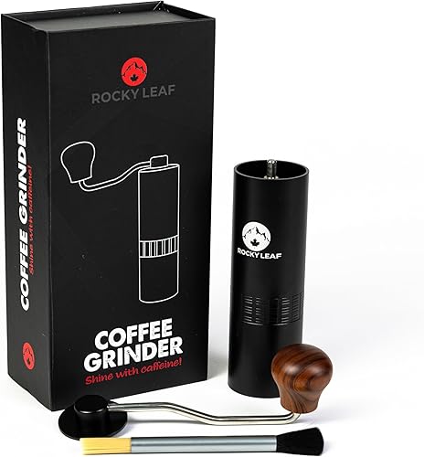 Miniatura 9 de Molinillo de café manual, capacidad de 0.88 oz con molinillo de café de rebabas de acero inoxidable ajustable, manual de molienda más rápida a