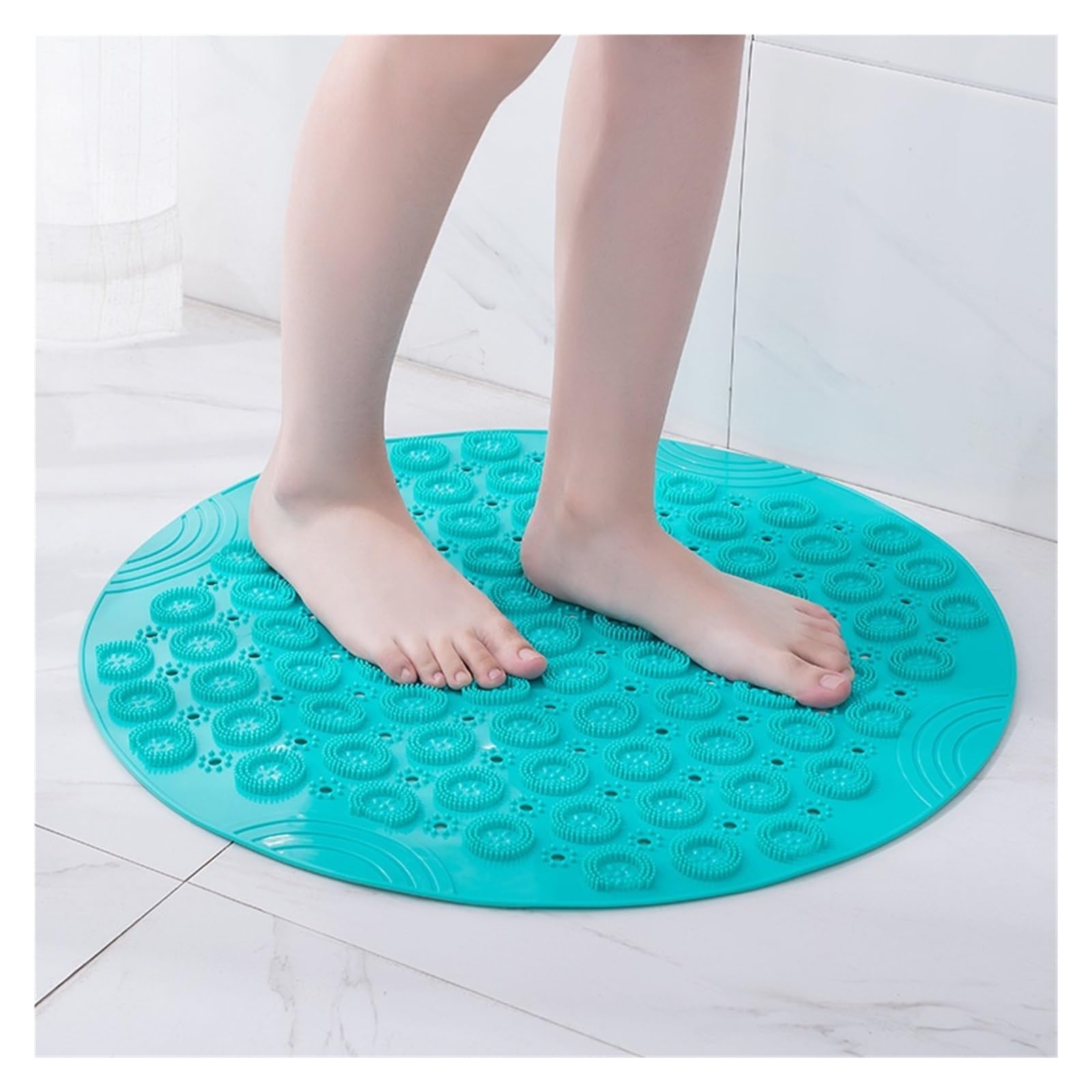 Tapis de Bain AntidéRapant Tapis de Bain Rond en PVC antidérapant