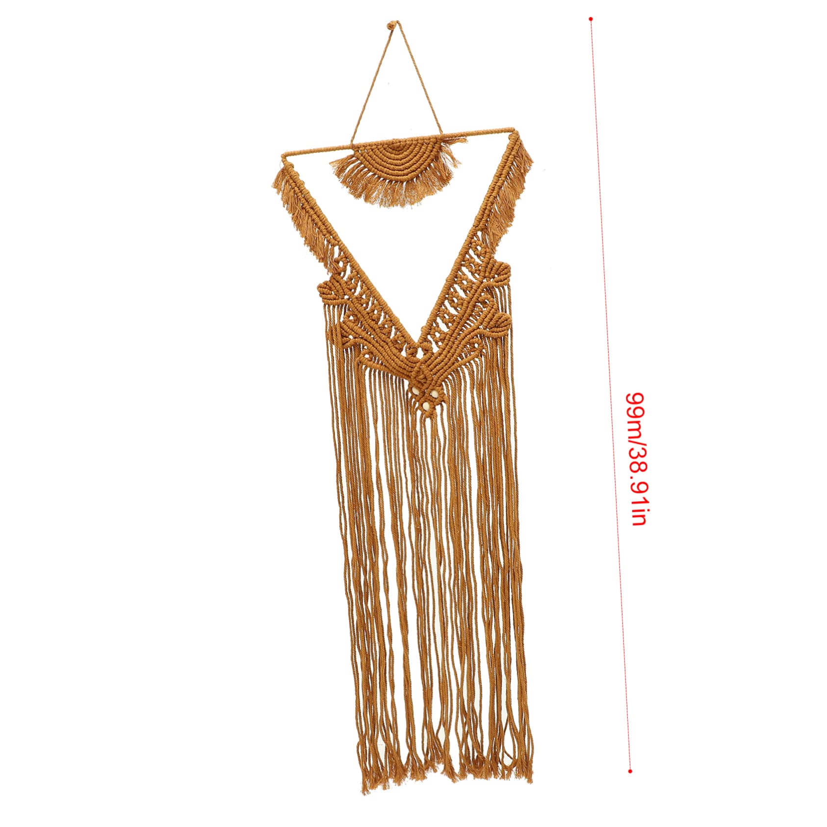 OUNONA Bohemian Rope Woven Tassel Dream Catcher Wall Decor Creative Bedroom Hanging Ornament for Cozy for Living Room Nursery Balcony