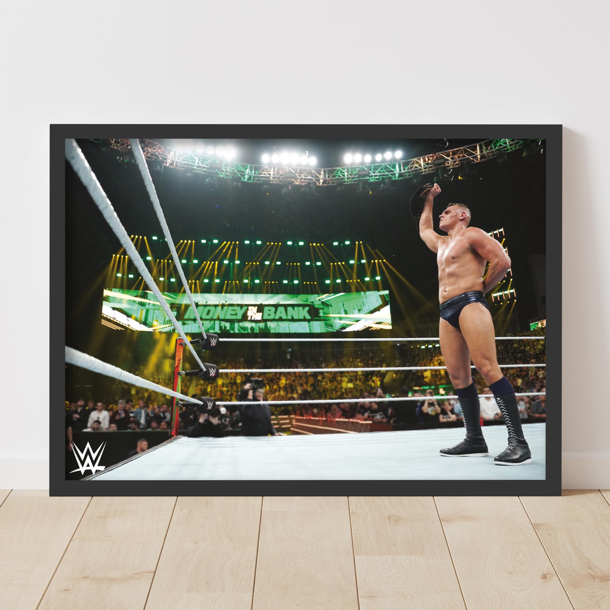 Themed Black Wwe Print - Mitb Gunther Win Poster Wrestling Wall Art (29.7Cm X 42Cm - A3)