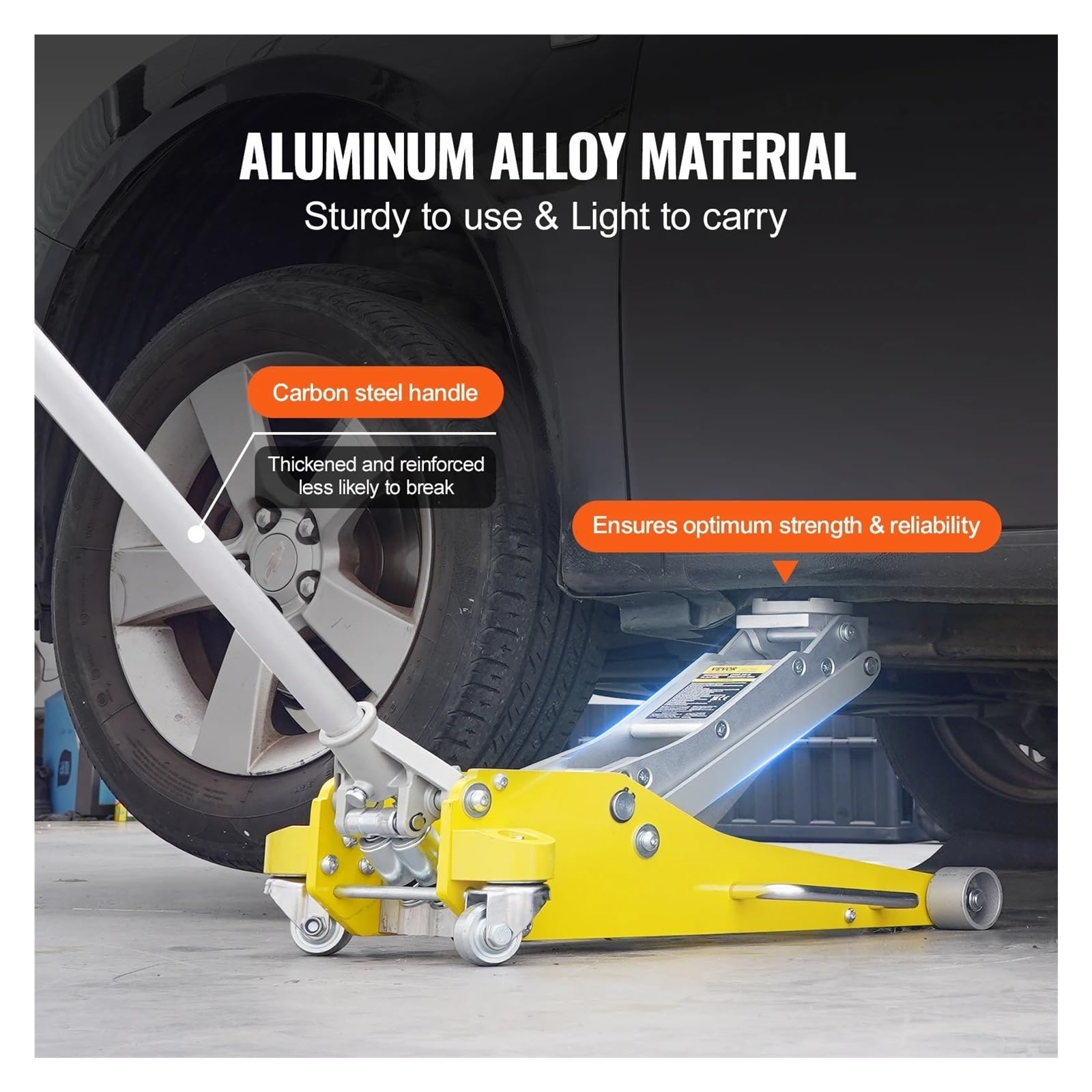Cric Idraulico per Auto da Pavimento da Corsa Idraulico in Alluminio da Pavimento 3T/2T con Pompa di Sollevamento a Doppio pistone per riparazioni Automatiche | 3T Aluminum