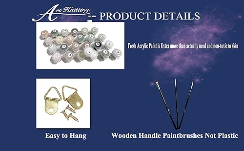 Miniatura 7 de Art Knitting Pintura por números para adultos, principiantes, estudiantes, niños, opción de regalo ideal para el día de Pascua, día de la madre,