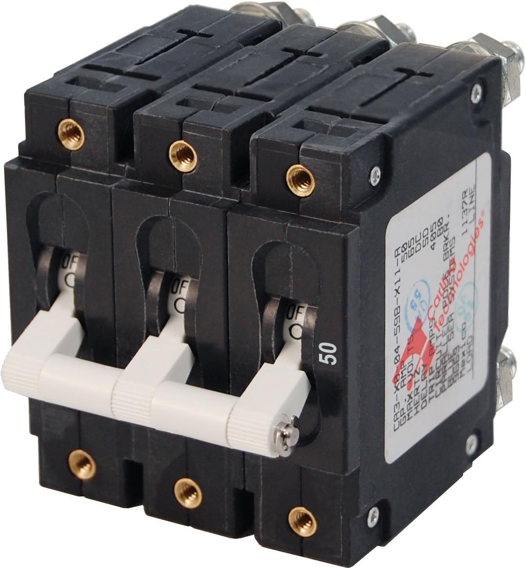 Product Deal Blue Sea Systems C-Series White Toggle Triple Pole 50A Circuit Breaker