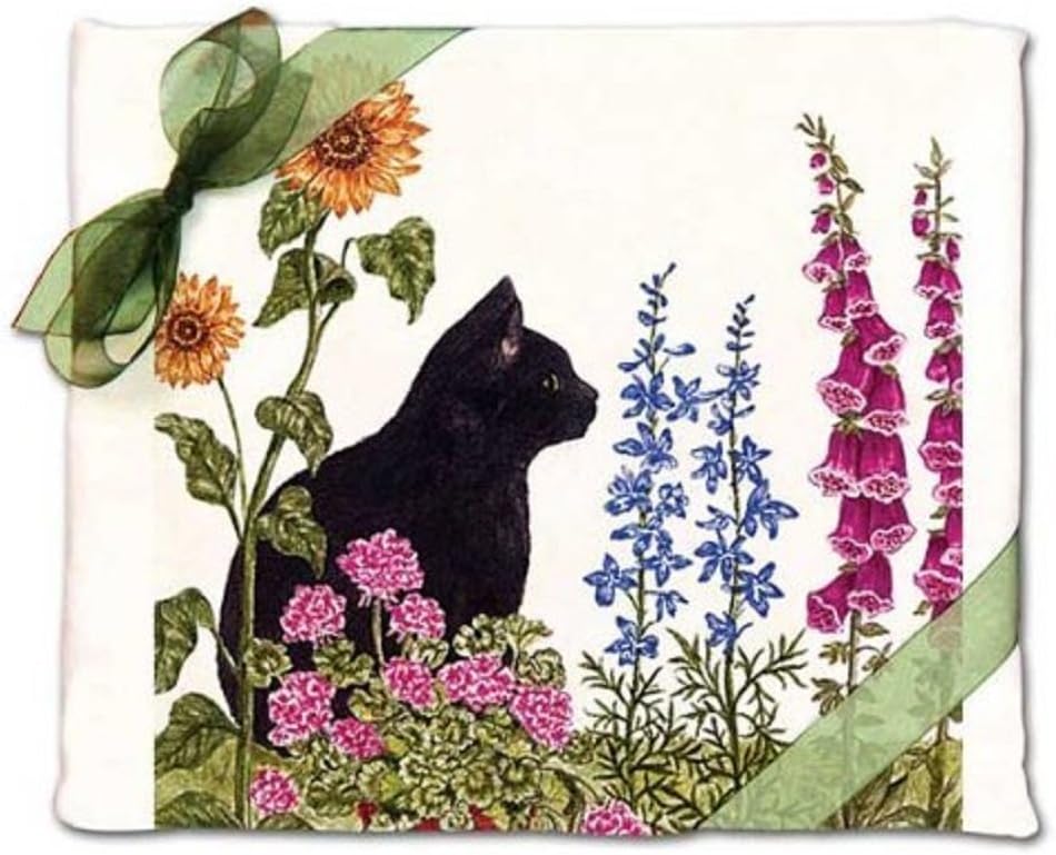 Alice's Cottage AC3414 Black Cat Flour Sack Towel (Set of 2)