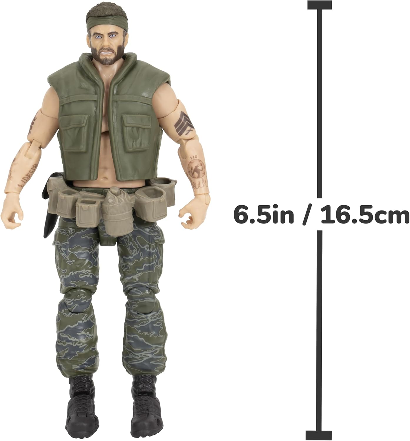 Call of Duty Frank Woods (Hardened Edition) - 6.5-inch Articulated Figure with Swappable Hands and Weapon Accessories