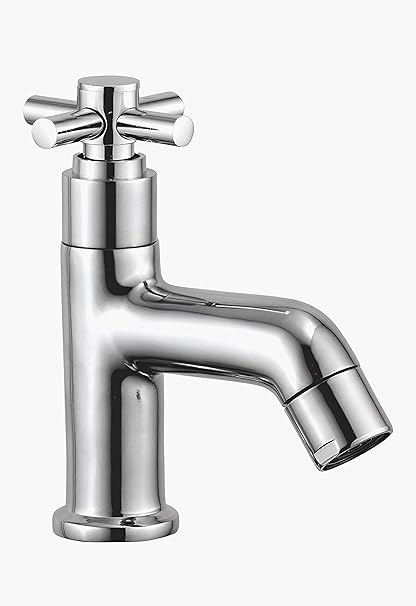 Carnival Brass Basin Tap for Wash Basin, Bathroom | Chrome Plated Finish | Extra Heavy Brass Pillar Cock Faucet Tap | 5 Year Warranty |