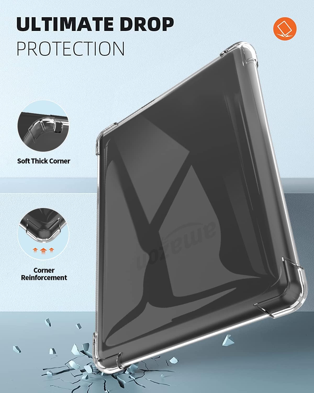 Clear Case Fit for Kindle Paperwhite (10th Generation, 2018) 6 Transparent Cover, Ultra-Thin Protective Back Shell with Thick Corners for Kindle Paperwhite 4 (10th Gen) (Transparent)