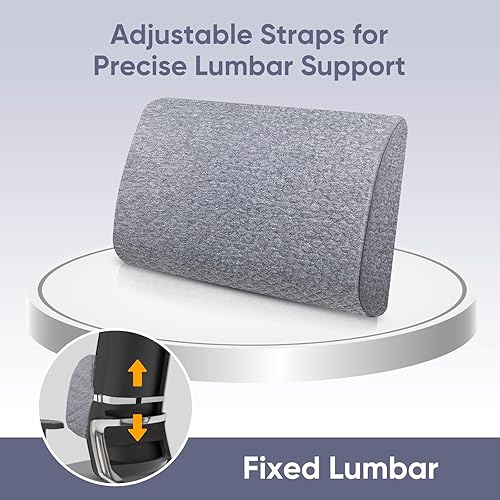 Miniatura 5 de MINUPWELL Almohada de apoyo lumbar extra grande para reclinable, 20 x 14 x 5.5 pulgadas, cojines de apoyo de espalda con correa trasera, 100% espuma