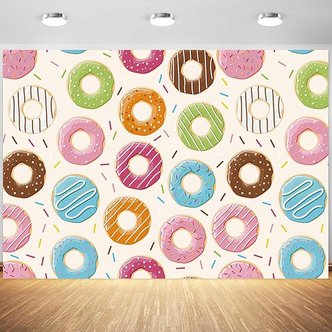 Donuts Themed Party Backdrop Media Sets for Birthday / Events/ Weddings main image 1