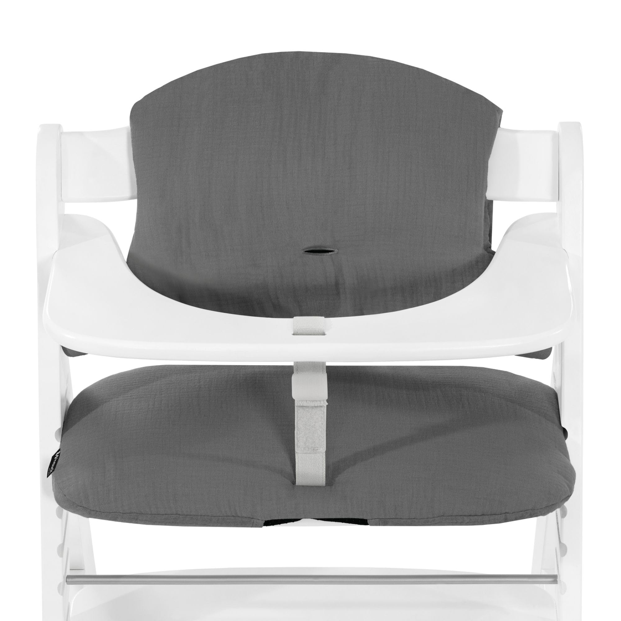 hauck Highchair Pad Select, ciemnoszary muślin - poduszka dla dzieci w wieku 6-36 miesięcy - Akcesoria, kompatybilna z krzesełkiem dla niemowląt Alpha+, beta+ i Arketa - antypoślizgowa i miękka