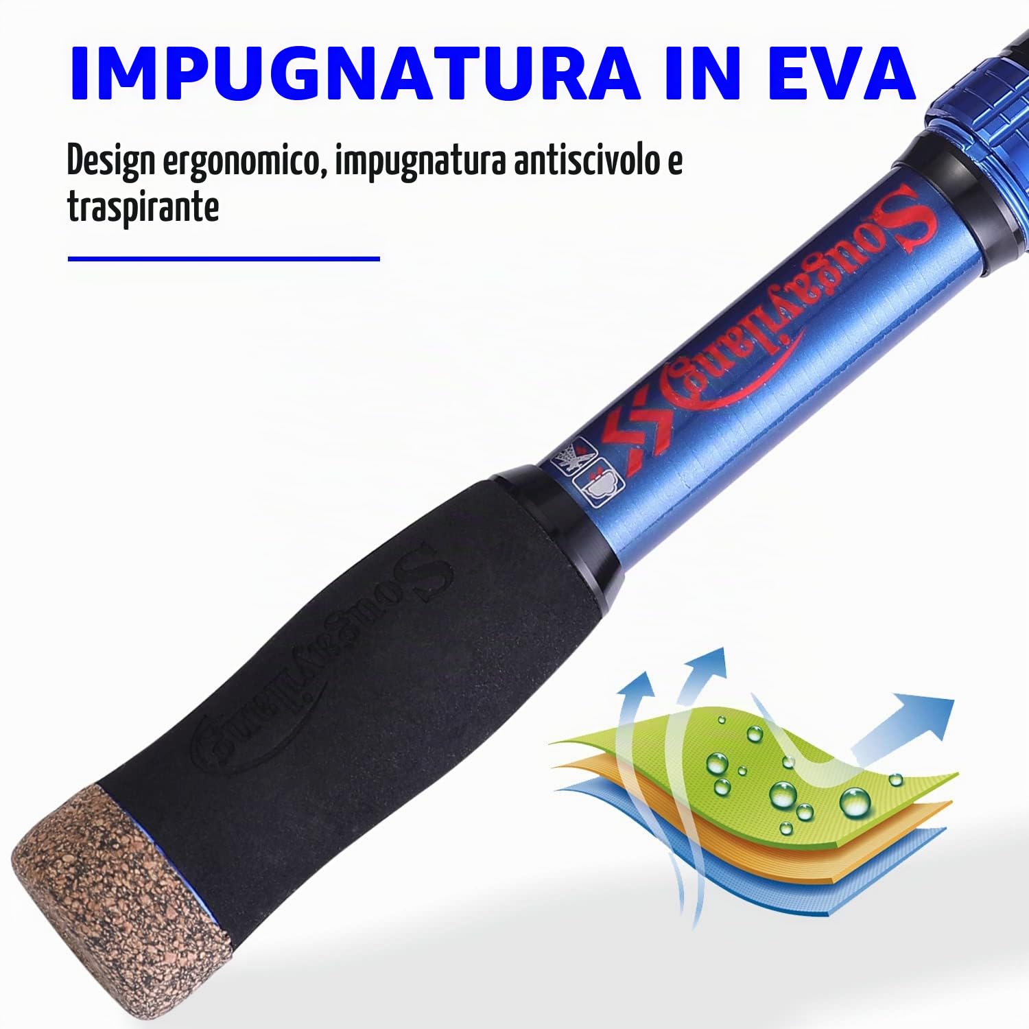Sougayilang Combinazioni di canna da pesca, in fibra di carbonio da 24 tonnellate, canna da pesca telescopica portatile, mulinelli da spinning per viaggi, acqua salata e acqua dolce, regali per le