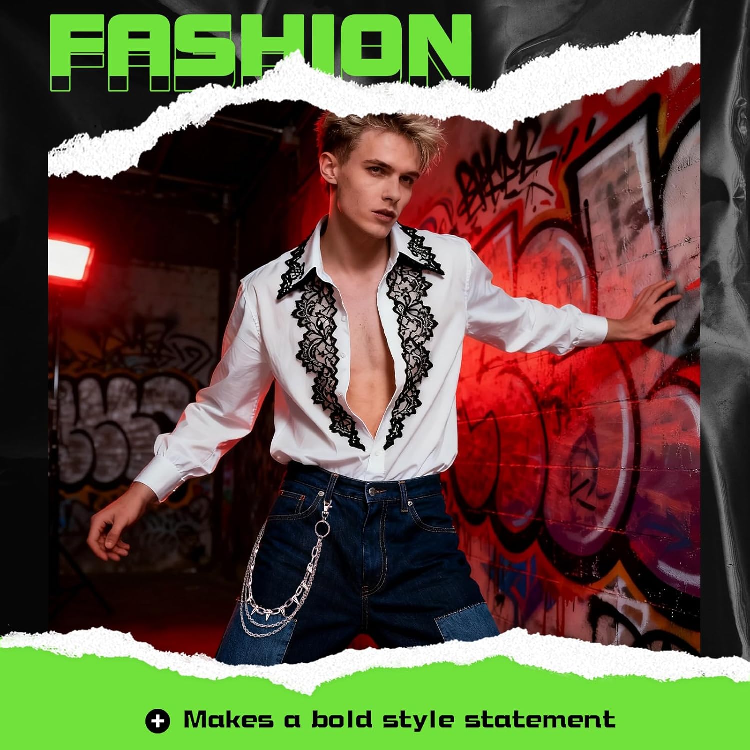 GYGYL Wallet Chain Pants Chain Pocket Chain for Men, Jean Chain Hip Hop Punk Goth Accessories for Women Men - Image 7