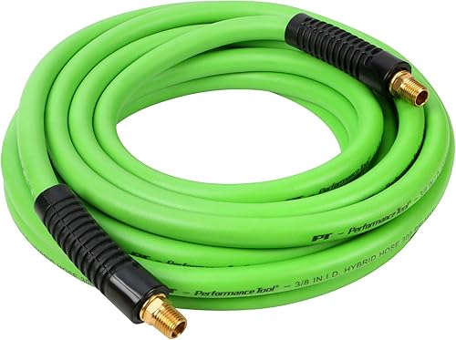 Miniatura 3 de Performance Tool Manguera de aire híbrida M628 de 38 pulgadas x 25 pies, flexible, duradera y resistente a las torceduras para uso profesional y