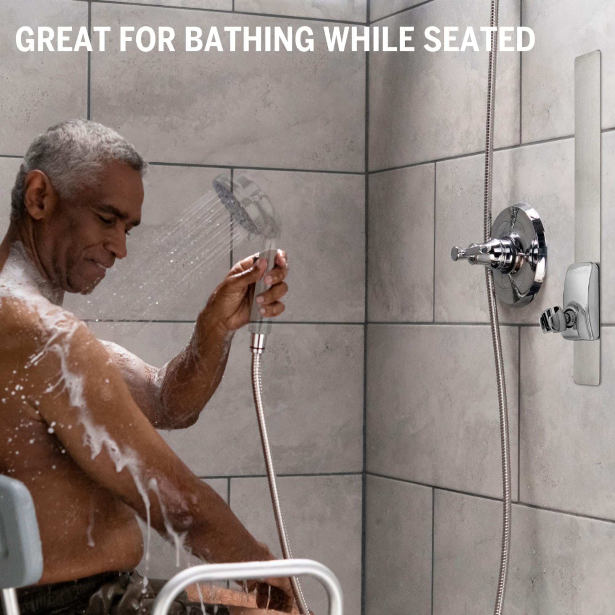 Waterpik Magnetic Slide Strip Accessory Kit Chrome - For Handheld Shower Heads not included - Height Adjustable — view 5