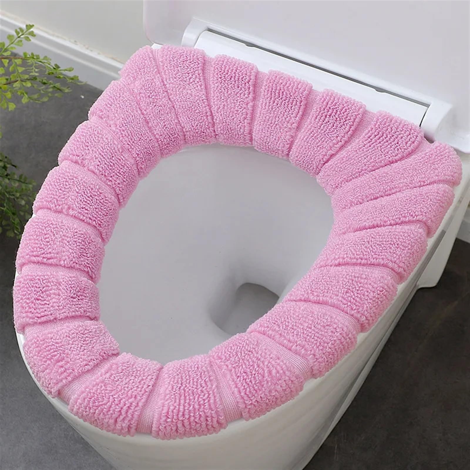 Funda de asiento de inodoro térmica y mullida que aísla el frío del invierno