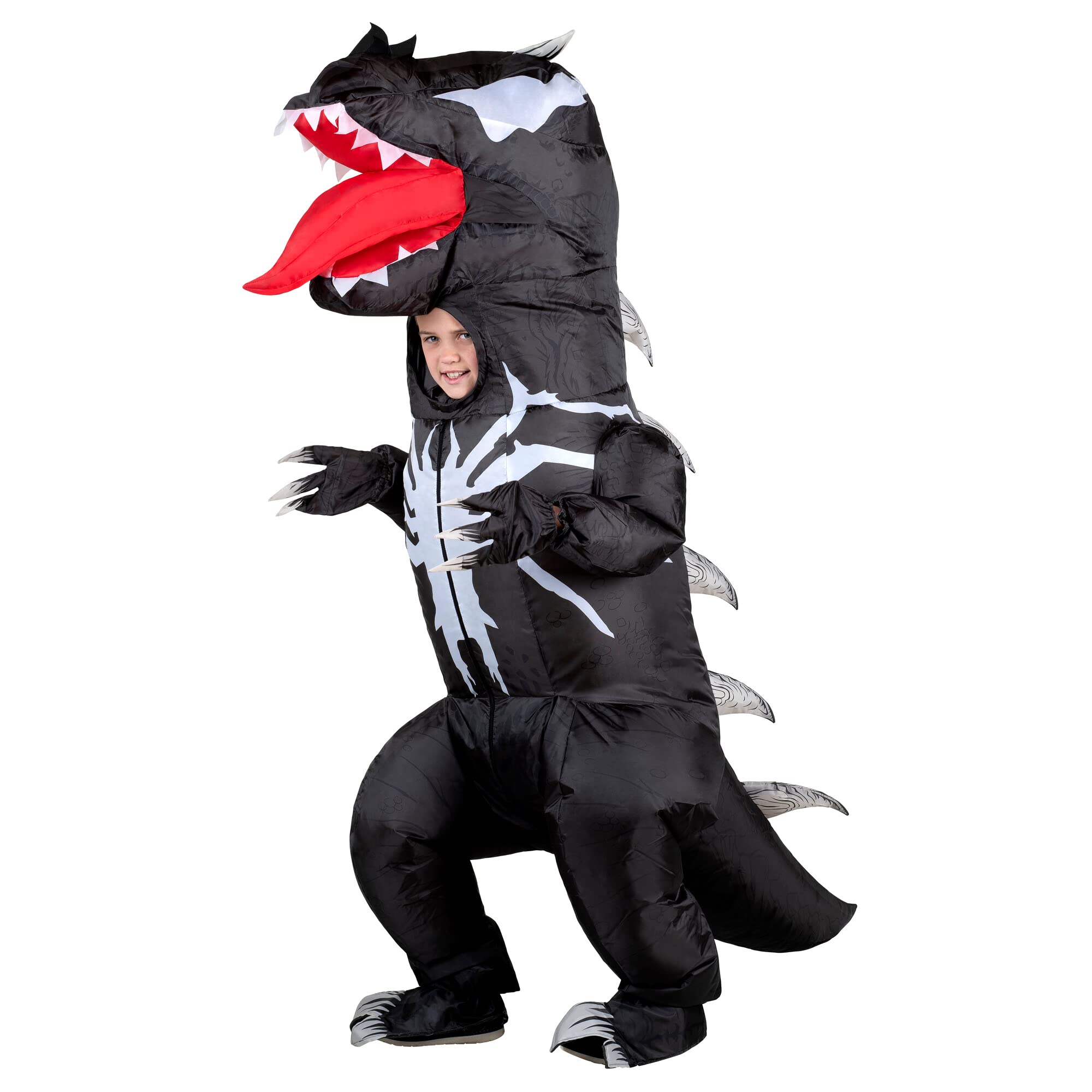 Marvel Kids Inflatable Venomosaurus Costume - Officially Licensed Symbiote Dinosaur Suit