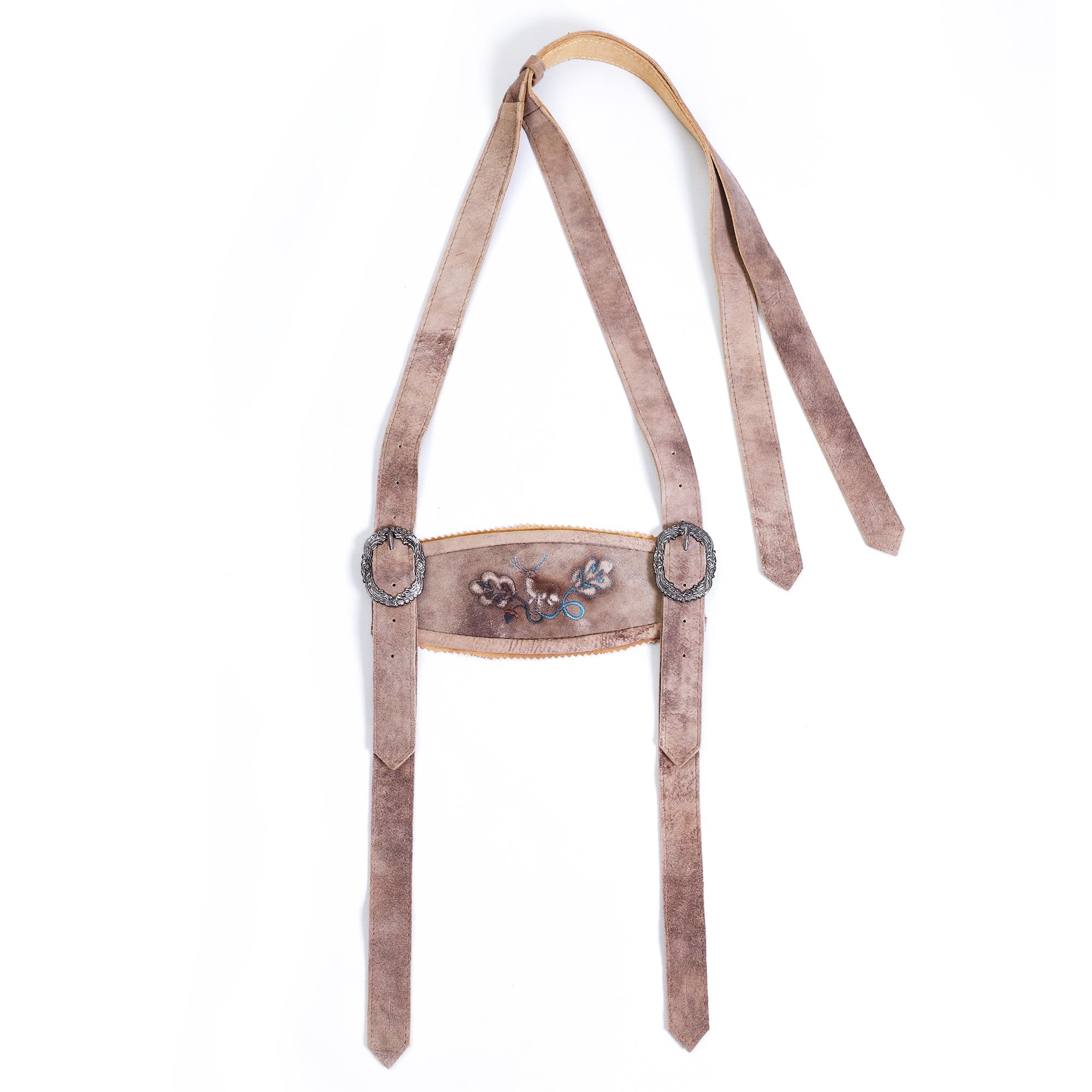 Bavarian Suspenders for men | Authentic Lederhosen suspenders with buckles for Oktoberfest Costume