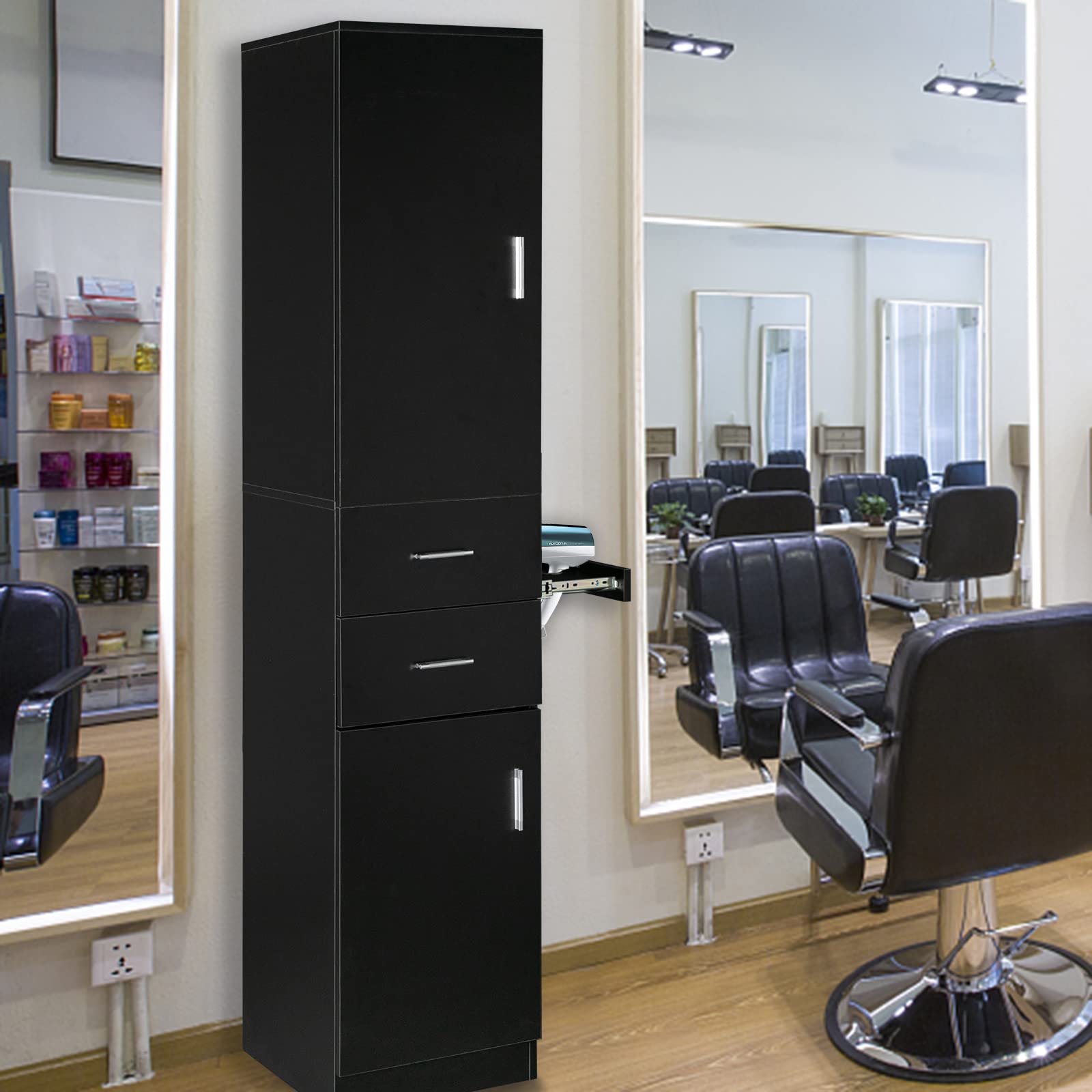 Buy OmySalon Wall Mount Salon Hair Styling Equipment Set, Barber Salon