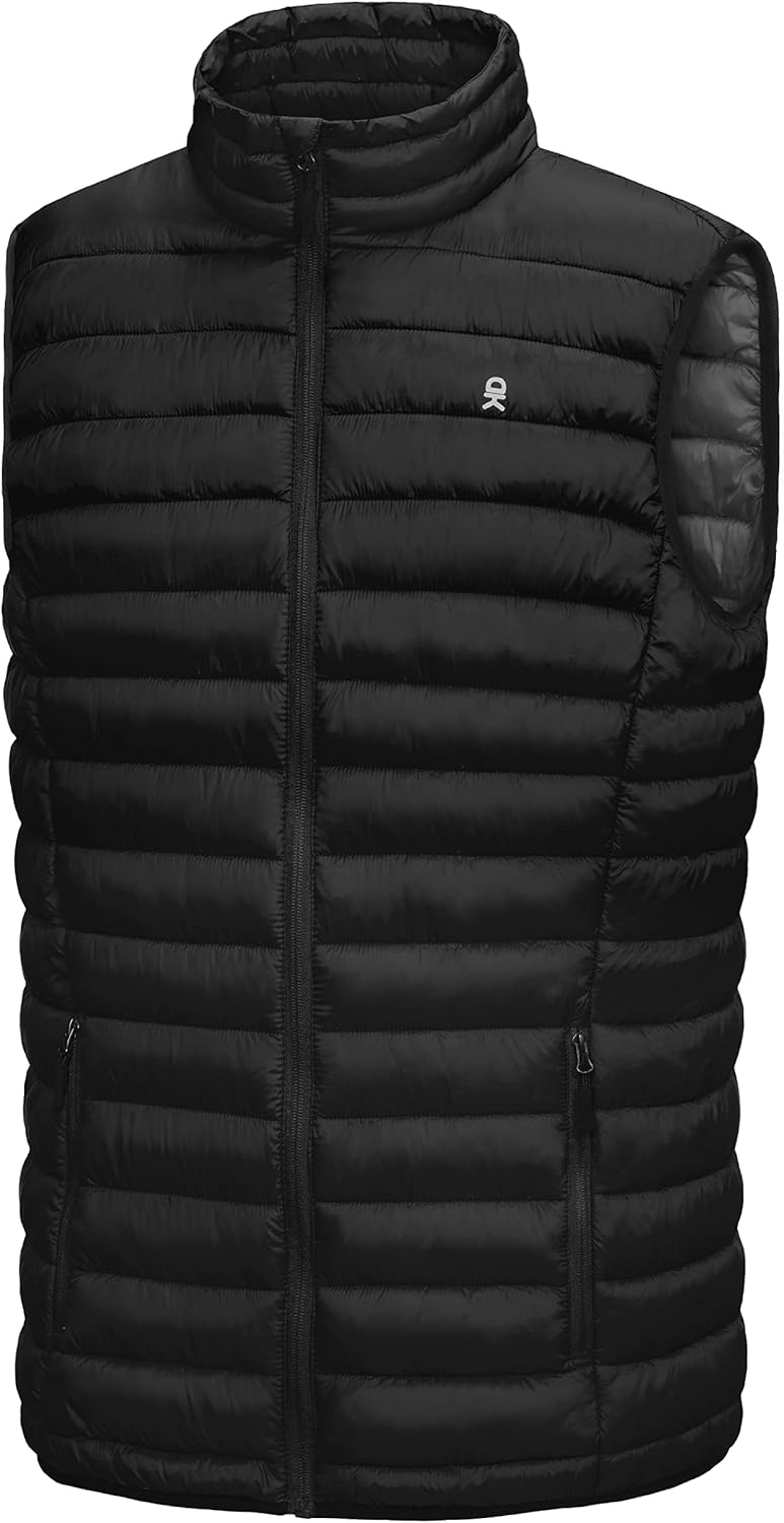 Little Donkey Andy Men's Lightweight Warm Puffer Vest Outdoor Sleeveless Jacket for Golf Hiking Casual Travel