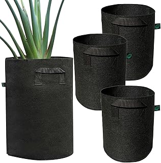 Leaf88 不織布プランター 6.5ガロン(直径28x高さ40cm)3個入