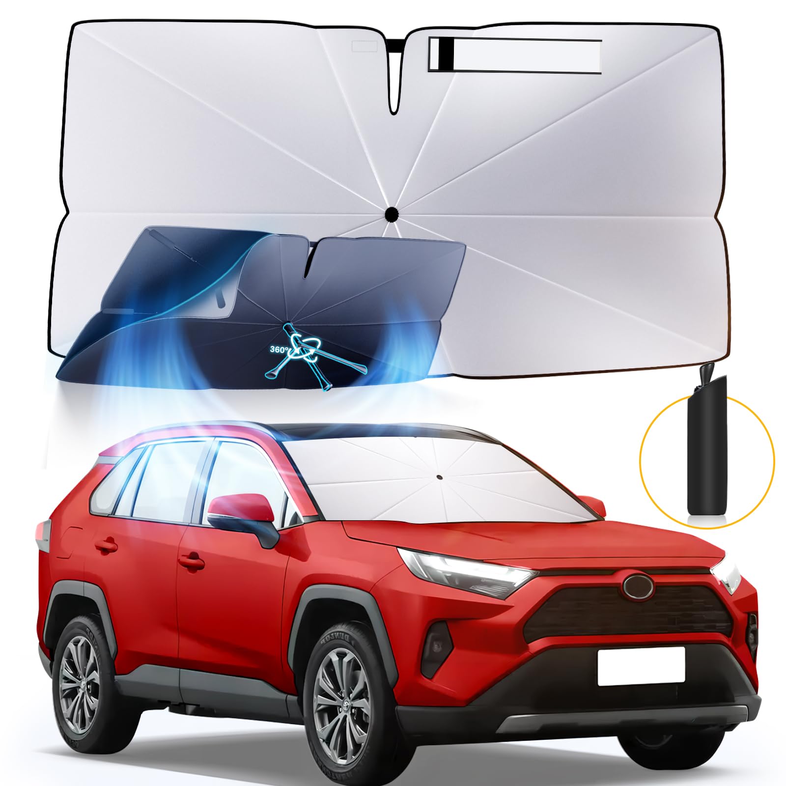 Parasol RAV4 XA50 2019-2024 | Protector UV Térmico Plegable Para Parabrisas Delantero | Calidad Nailon