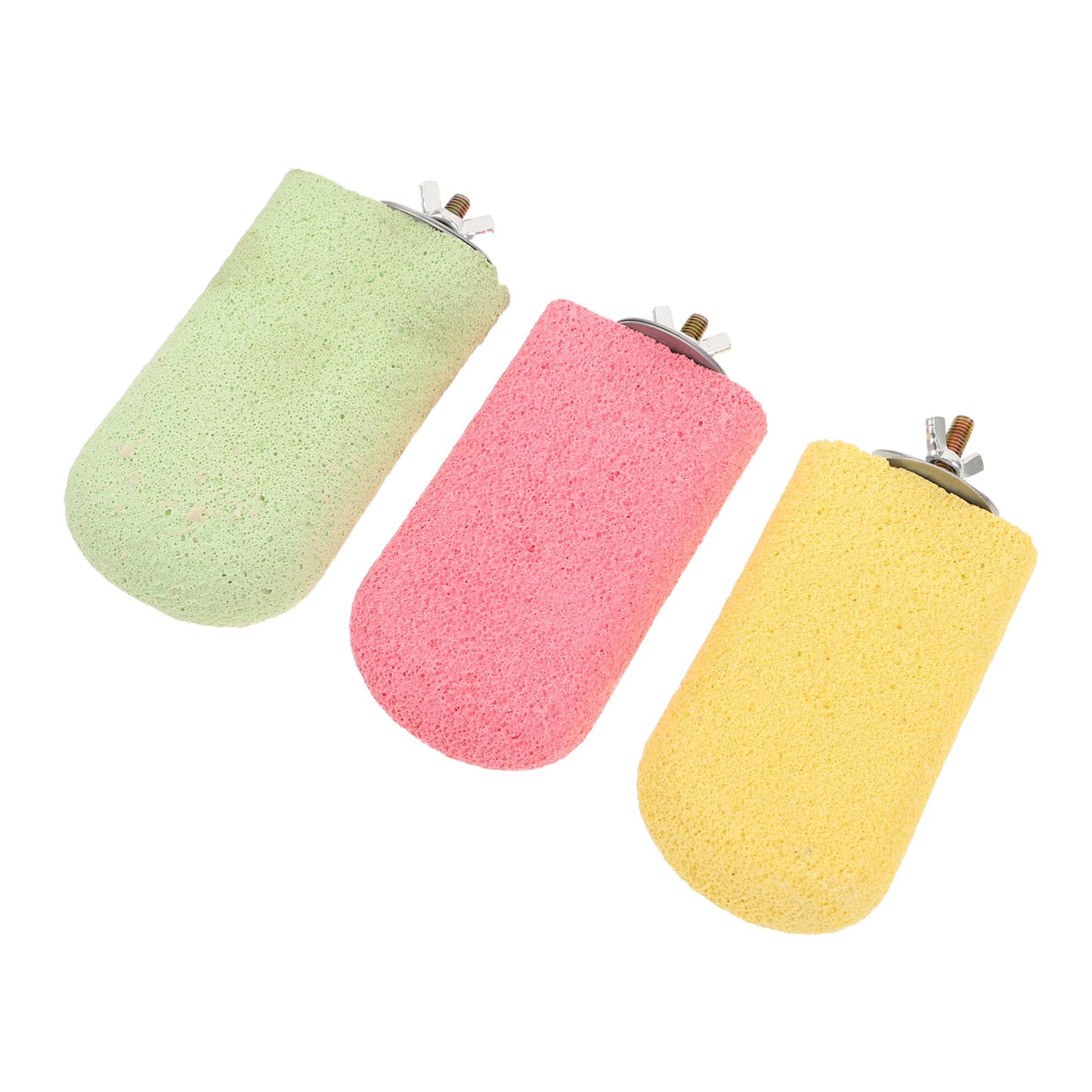3 Pezzi Posatoio per pappagalli colorato con superficie antiscivolo per gabbia, accessori per pappagalli e parrocchetti per cura delle unghie, allenamento e arrampicata