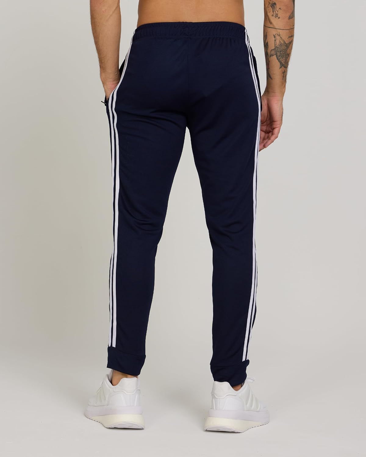 PURE CHAMP Men’s 3 Pack Mesh Joggers with Zipper Pockets, Athletic Pants for Men – Moisture-Wicking Gym Sweatpants Men - Image 4