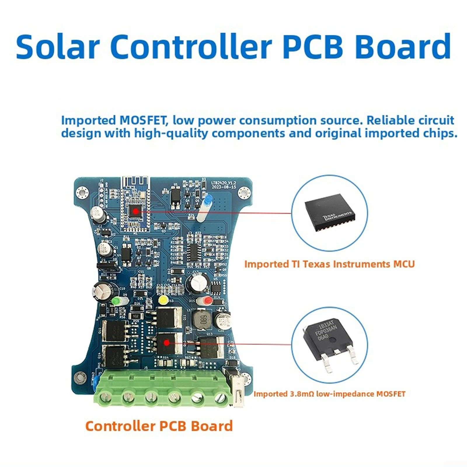 Contrôleur de panneau solaire 12 V 24 V pour PWM avec sortie USB APP moniteur pour camping-car au lithium pour agm gel pour batterie 10 A 20 A (LTB2430)