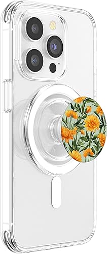 Miniatura 16 de PopSockets PopGrip estándar de flores de caléndula colorida floral