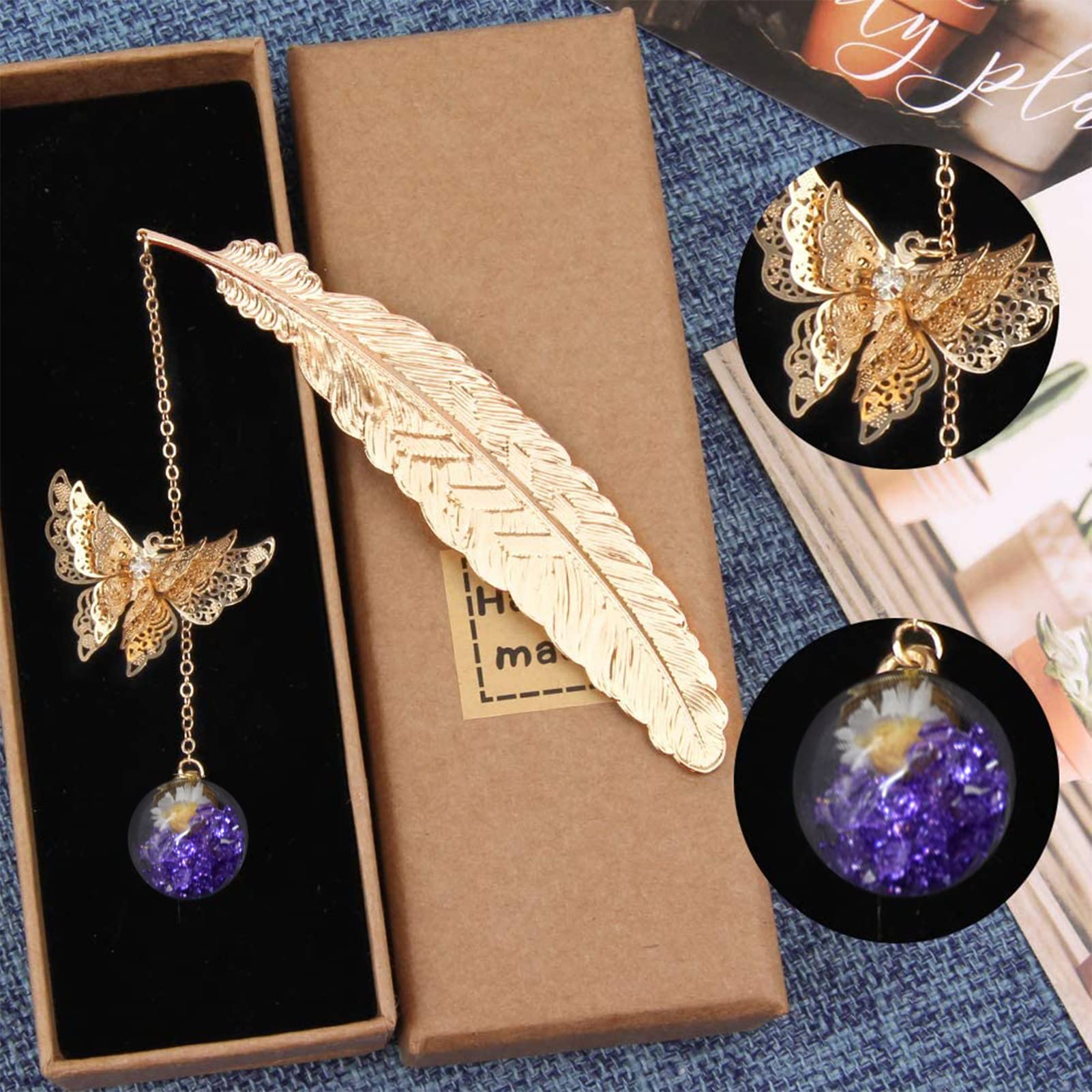 Marcapáginas De Metal Mariposa - Regalo Elegante Para Amantes De Los Libros