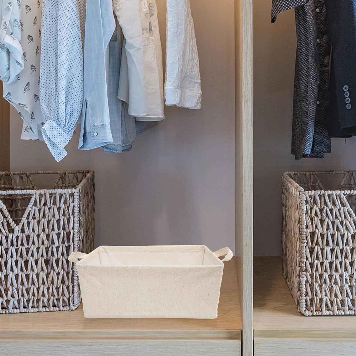 MAGICLULU Capacity Cloth Storage Box Multi Function Organizer for Clothes and Sundries Design for Home Dorm and Closet No Cover Versatile Storage