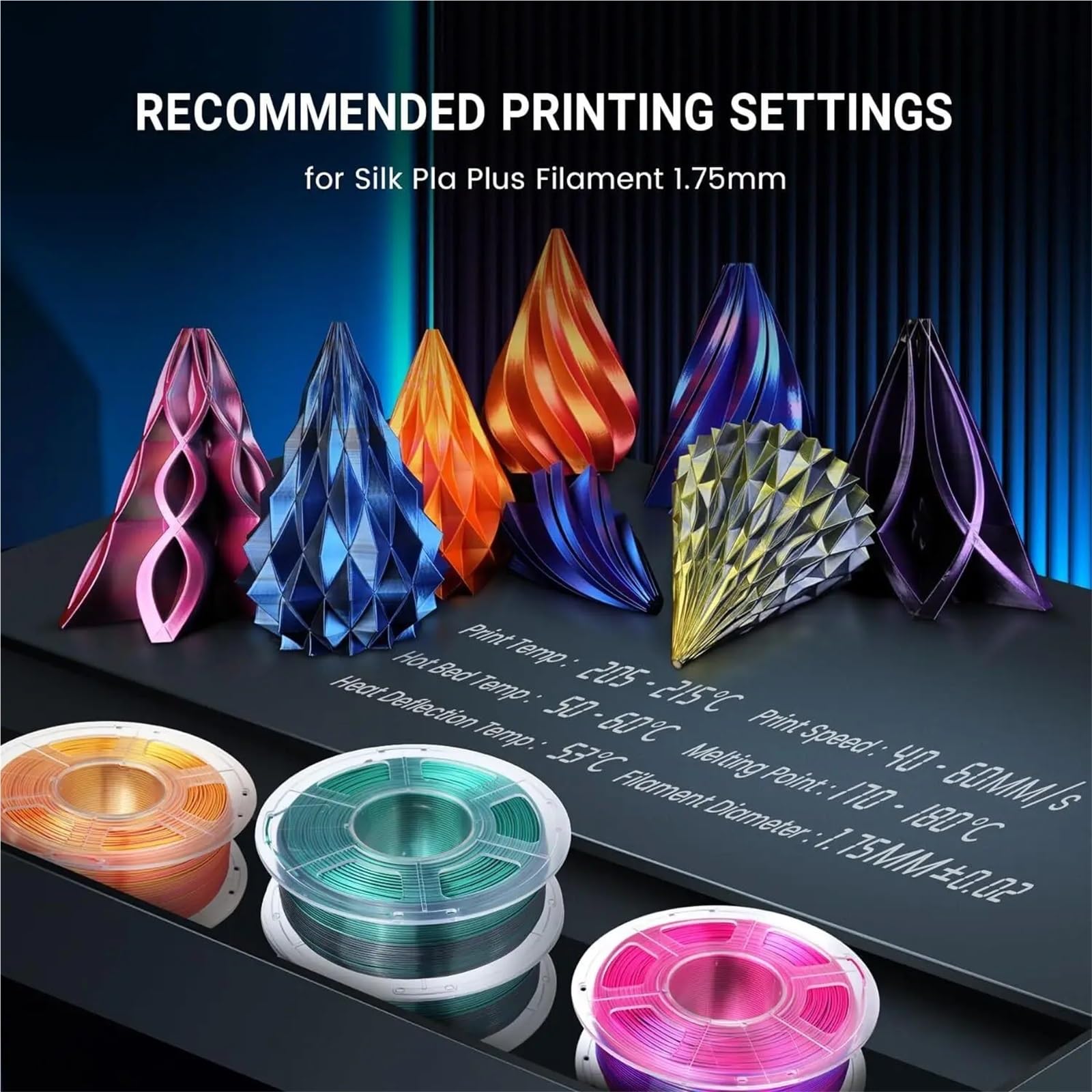 Filament pour Imprimante 3D Filament d'imprimante 3D double et triple couleurs 5 kg 1 kg/rouleau,75 mm Précision dimensionnelle +/- 0,02 2. LBS (1 kg)