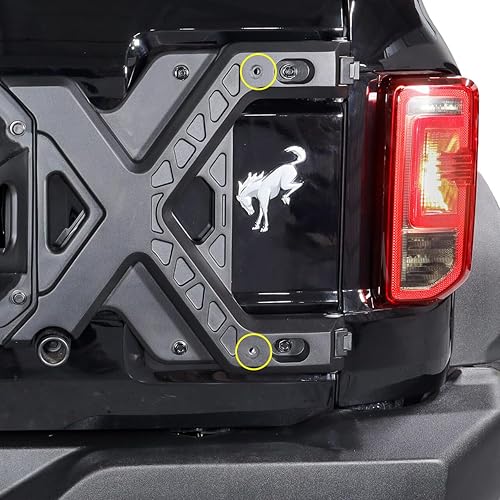 Miniatura 4 de IAG X-Brace - Refuerzo de bisagra para puerta trasera Ford Bronco Non-Sasquatch, 24 puertas 2021-2024+ (no Raptor ni Sport)