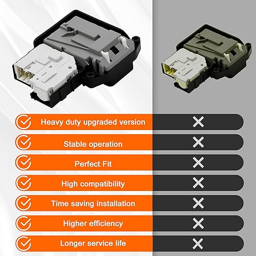 Miniatura 8 de EBF61315802 Conjunto de interruptor de bloqueo de puerta de arandela, exacto para lavadoras de carga frontal LG y lavadora Ken-More serie 796,