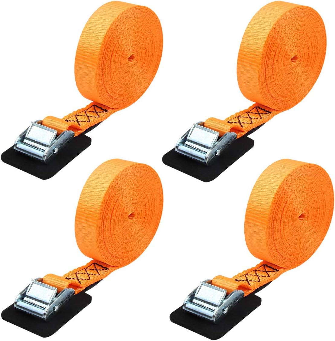 Sturdy 20-foot-by-1-inch Tie Down Strap Lashing Strap Cargo Tie-Down Strap Padded Cam Lock Buckle 1000lbs Capacity (4-Pack)