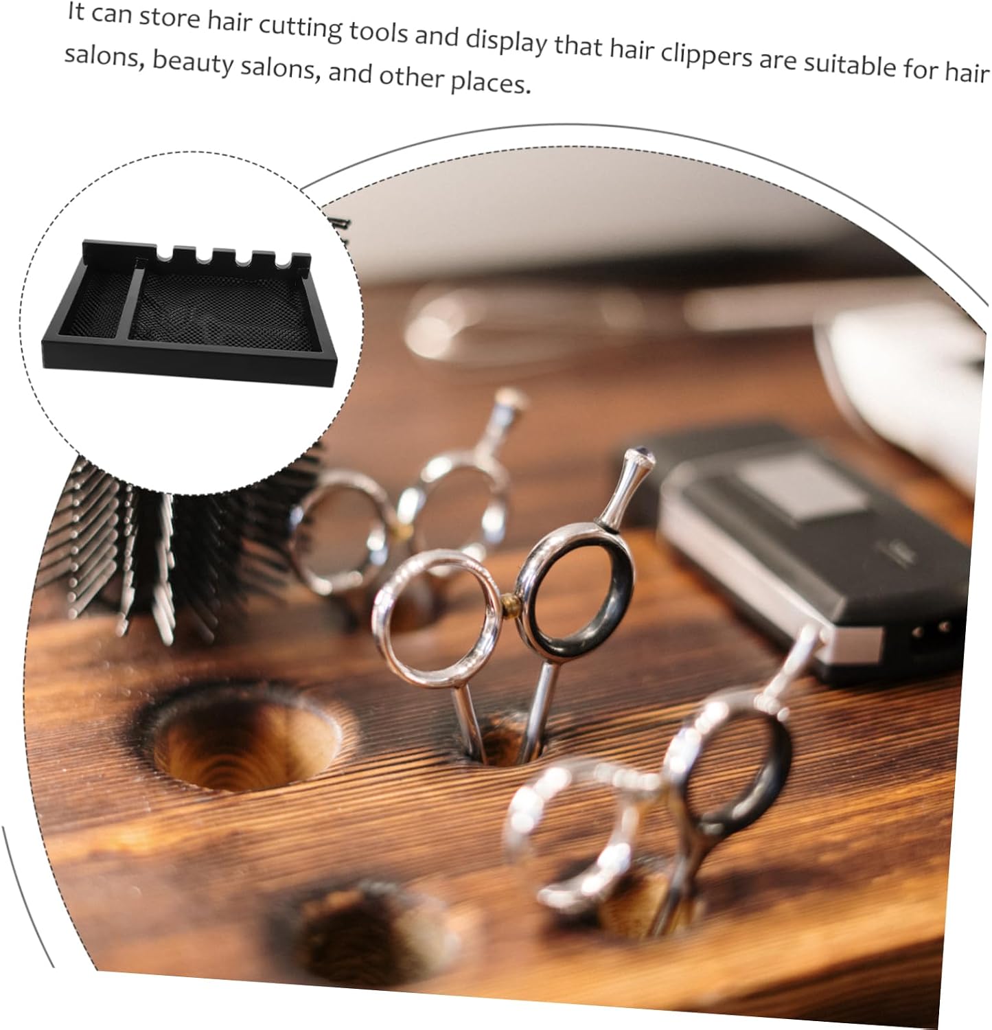 Didiseaon Barber Station Organizer Hair Trimmer Storage Stand Clipper Rack Salon Station for Hair Stylist