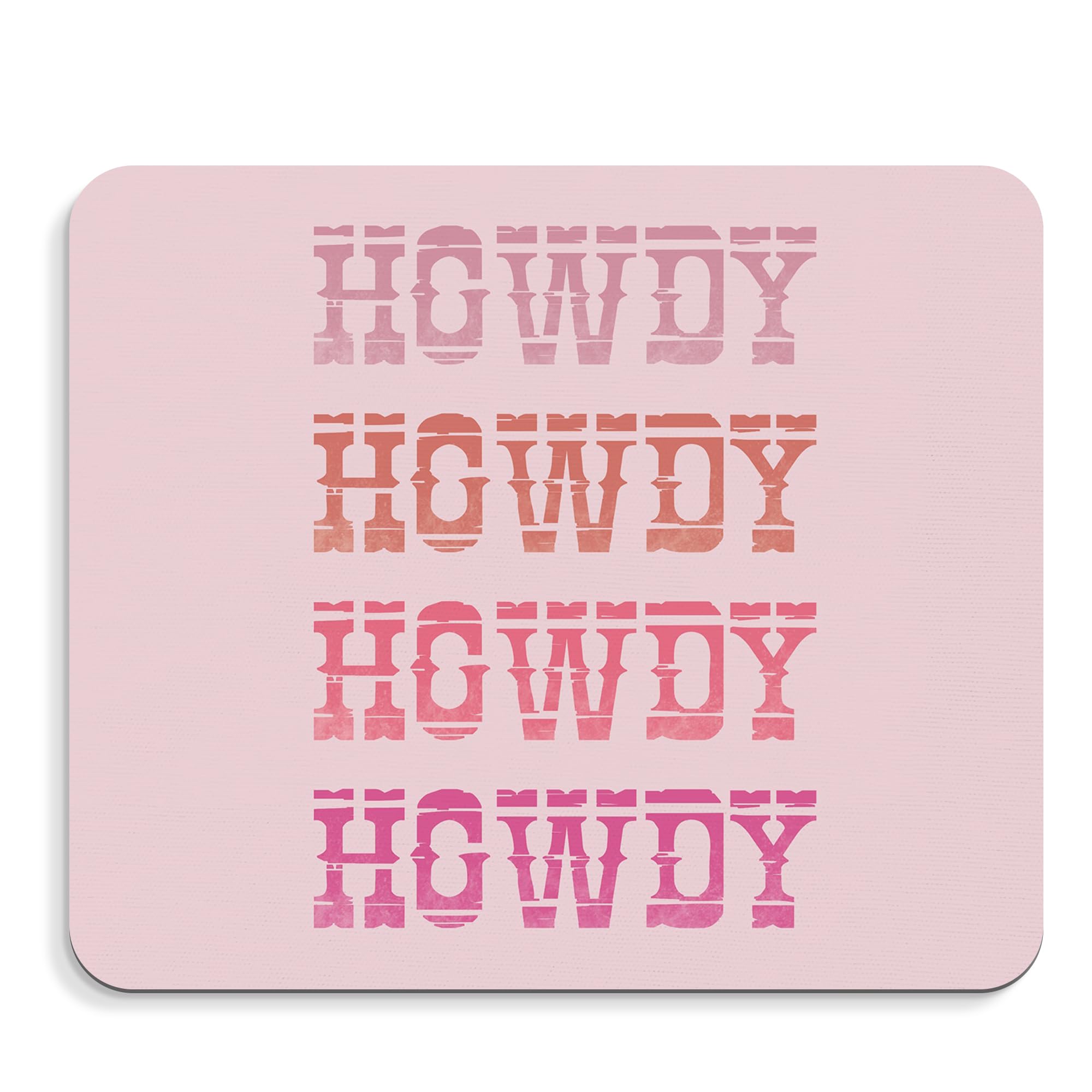 BAYOGITA Pink Howdy Mouse Pad - Western Preppy Mousepad, Pink Western Girly Office Desk Mouse Pads, Preppy Coworker Gifts, Gifts for Employees, 9.5x8 Inches