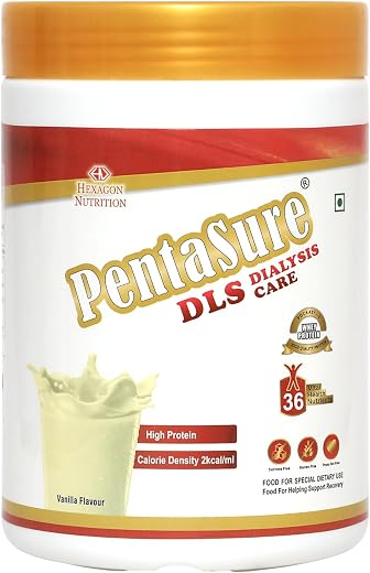 PentaSure DLS Dialysis Care Nutritional Powder | Vanilla Flavor – 400g | High Protein Nutritional Supplement Drink | 36 Vi...