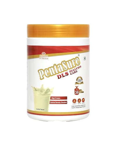 PentaSure DLS Dialysis Care Nutritional Powder | Vanilla Flavor – 400g | High Protein Nutritional Supplement Drink | 36 Vital Nutrients | 25g Protein per 100g | Supports Kidney Health, Energy & Recovery | Low Electrolyte Formula for Dialysis Patients
