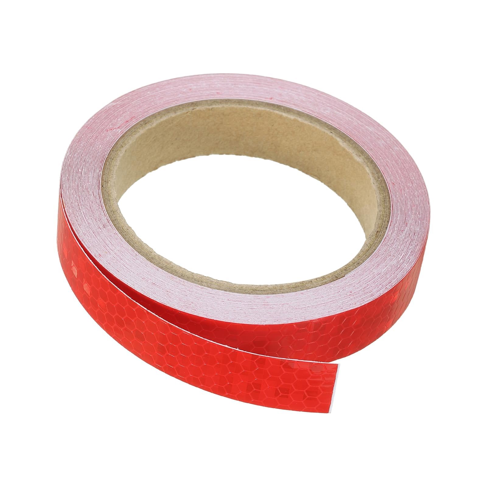 TA-VIGOR Reflective Tape, 0.8 Inch x 33 ft Waterproof Self-Adhesive Warning Tape High Visibility Reflector Strip for Trailers Vehicles Bikes Outdoor Safety Marking, Red