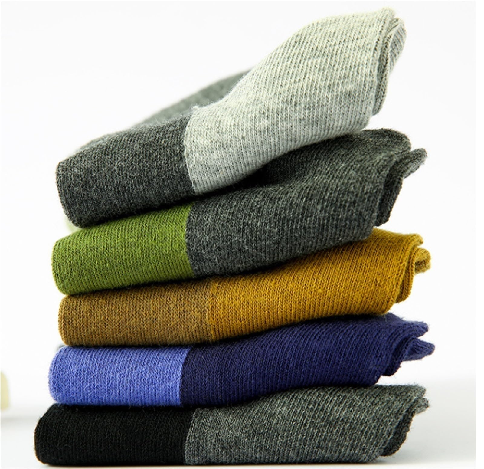 Skarpety Do Codziennego Noszenia 5 Par Skarpet Turystycznych Dla Mężczyzn I Kobiet, Ciepłe, Komfortowe Skarpetki Do Butów O Średnim Kroju Na Zimę(Yellow)