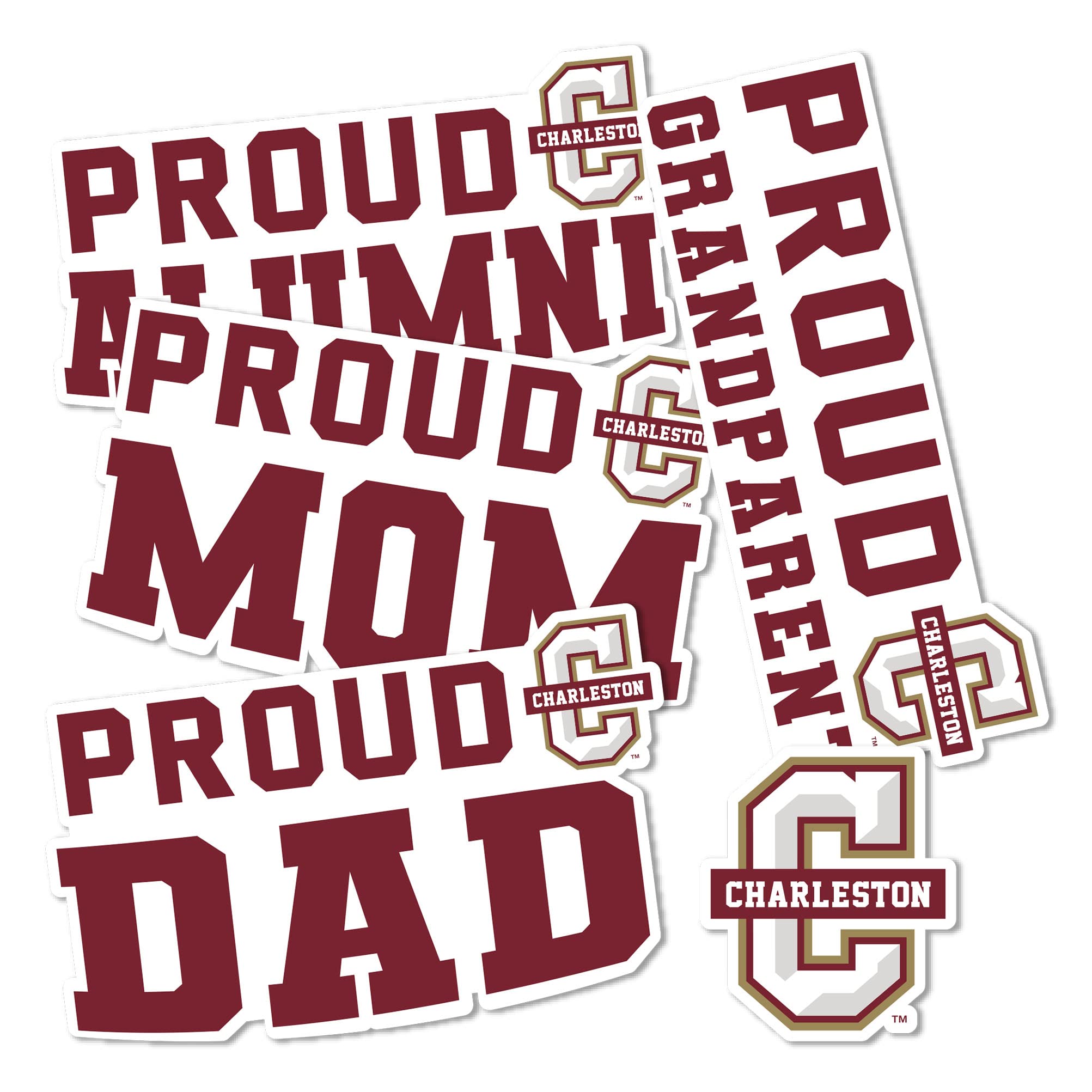 Sticker vinyle College of Charleston pour ordinateur et voiture