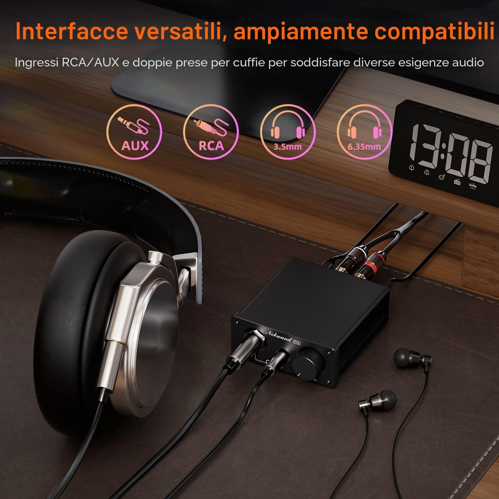 Nobsound P10 Mini amplificatore per cuffie: amplificatore stereo HiFi per cuffie 24-600Ω