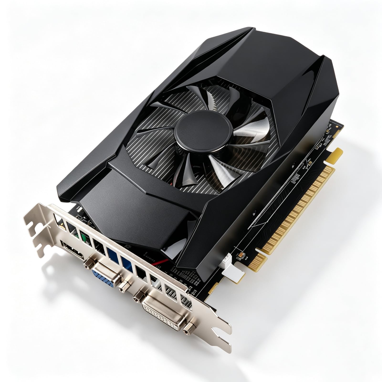 HERCHR Karta graficzna 4 GB GDDR5, HD7670 128bit 650 MHz częstotliwość rdzenia obsługuje kartę graficzną DirectX 11 PCI Express X16 2.1 do gier komputerowych