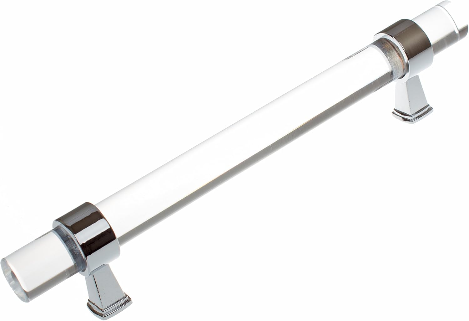 GlideRite Hardware 4718-128-PC-10 5-inch CC Clear Acrylic Cabinet Drawer Pulls 10 Pack, 10 Count