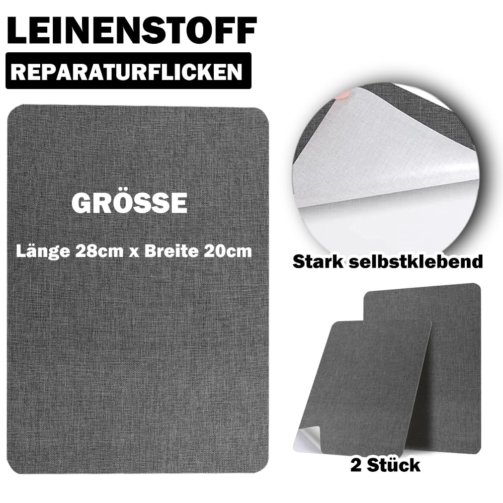 Tessuto Adesivo Riparazioni 20x28cm - Toppe Autoadesive Per Divani, Auto E Tessuti - Foto 10