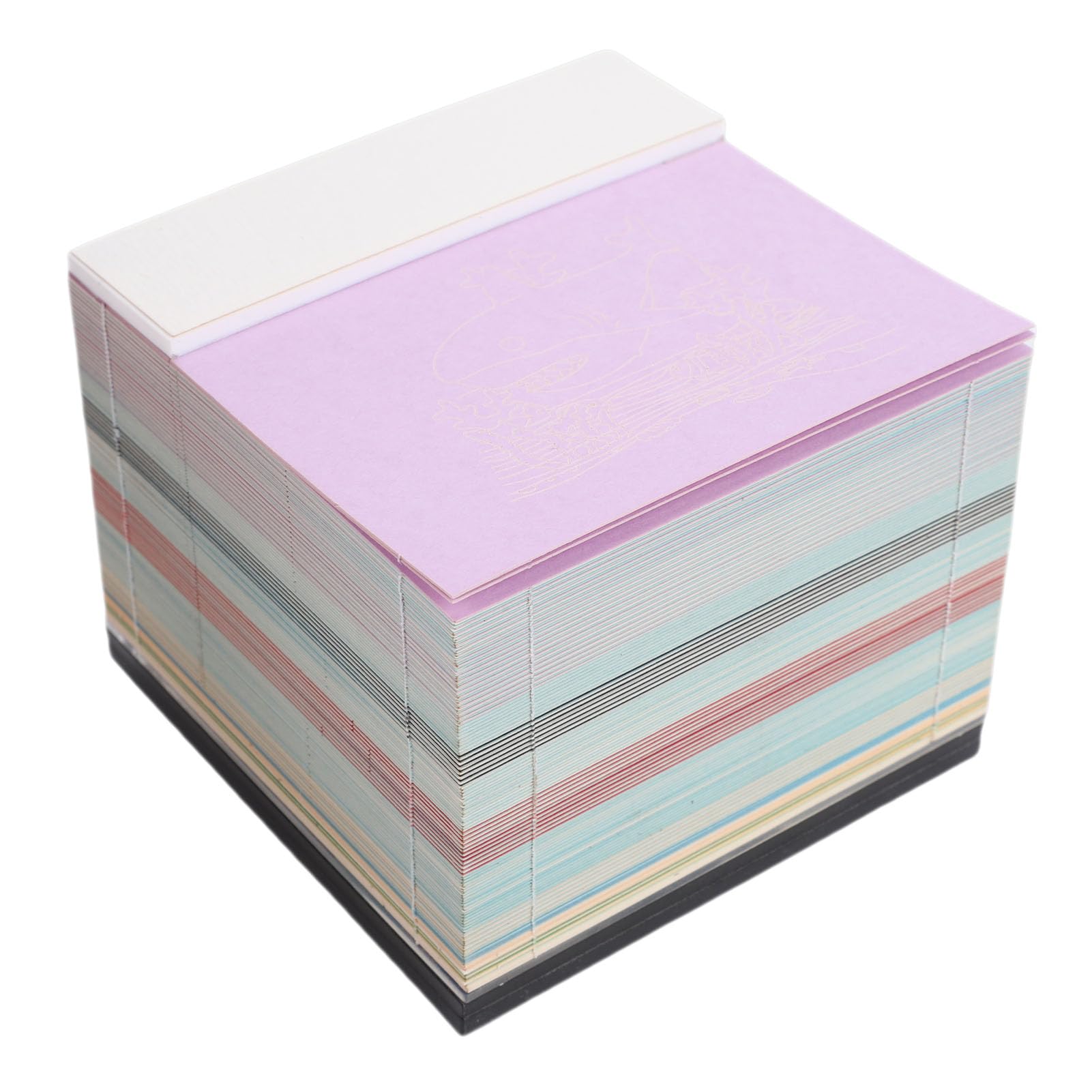3D-Ozean-Notizblock, Papierschnitzkalender mit LED-Licht