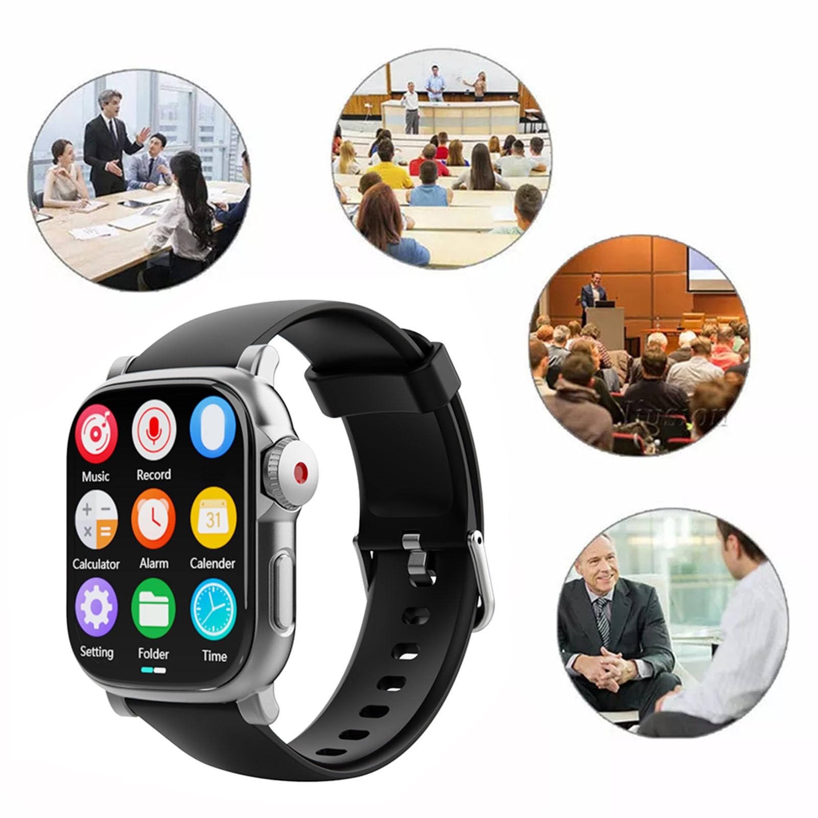 Alomejor Lettore Musicale Portatile Touchscreen Bluetooth 5.4 con Altoparlante Integrato per Appassionati di Fitness Grigio 2,01 Pollici (64G)